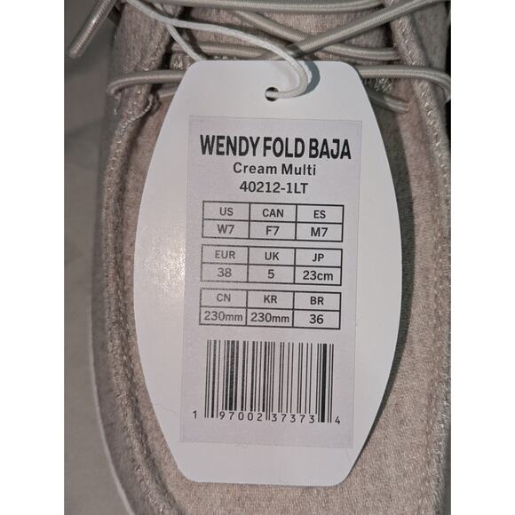 Hey Dude Women’s Wendy Fold Baja Slip-on Boot Size 7 Cream Brown Multicolor - Picture 5 of 12